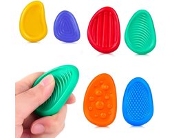 1 set - Fidget Toys Anti-Stress-Spiele - sensorische Spiele Autismus Sensory Silikon Kinder Worry Stones Textured Soft Stone 6 Stress Relief Toys - Soft Silicone To Calm Kids Relaxing Toy for Home And