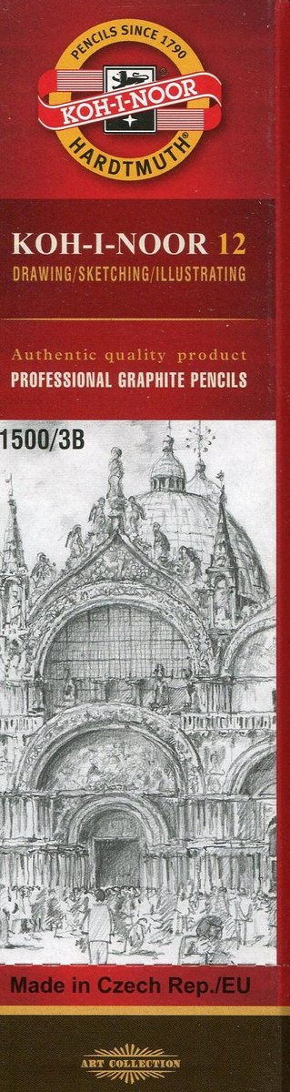 Koh-I-Noor 1500 Technische Potloden 3B - Set van 12