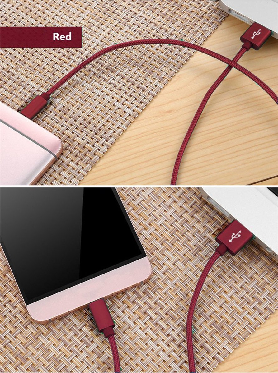 Micro-USB Cable, [2 Pack] 0.6m Android Charger, Nylon Braided Micro USB Charger, High Speed USB 2.0 A to Micro B - ShopVlot