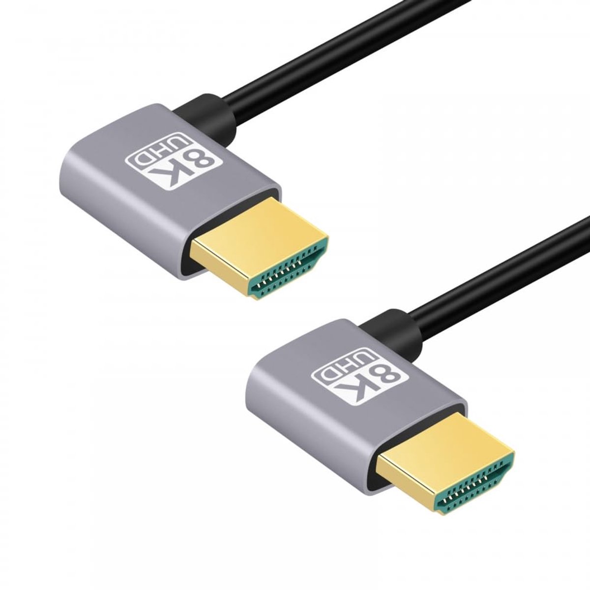 CY Cable HDMI 2.1 Ultra Thin HDTV Cable 8K 4K Hyper Super Flexible Slim Cable Left Right Angle to Left 90 Degree - ShopVlot
