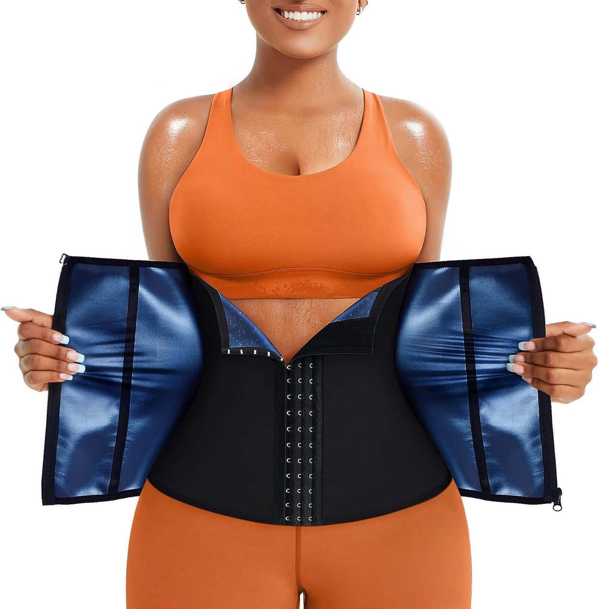 Junlan Abdominal Belt Waist Trainer for Women Sweat Belt for Weight Loss Corset for Women Tummy Control Fitness Belt - ShopVlot