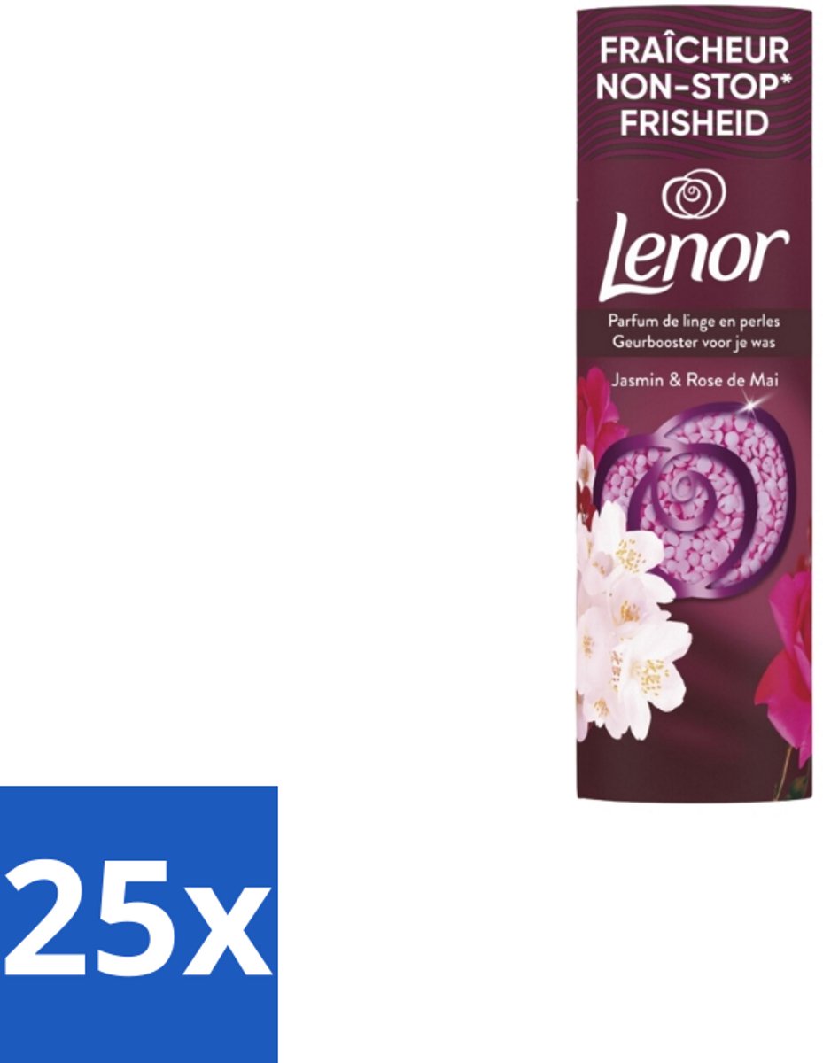 25 x Lenor - Geurbooster - Jasmijn & Rose de Mai - Non-Stop Frisheid - 19 Wasbeurten - Geurbooster - Wasgeur - Jasmijn En Rose De Mai - Wasgeurparfum - Wasgeurparfum 19 Wasbeurten