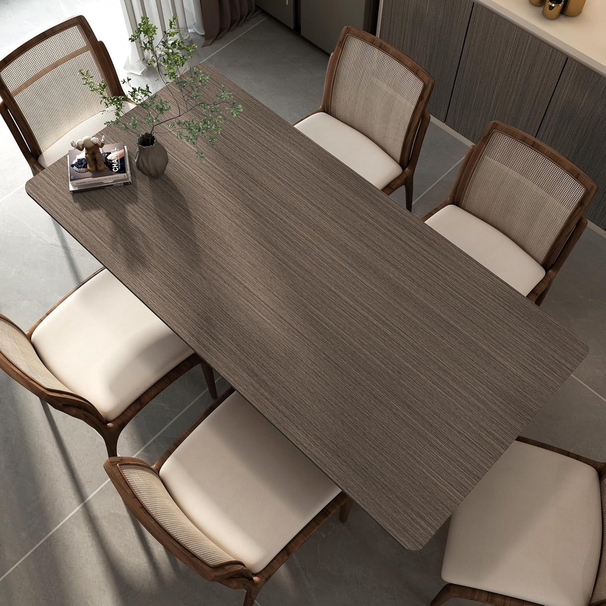 JSEVEM 40 cm × 9 m, brown-grey wood fiber wallpaper - ShopVlot