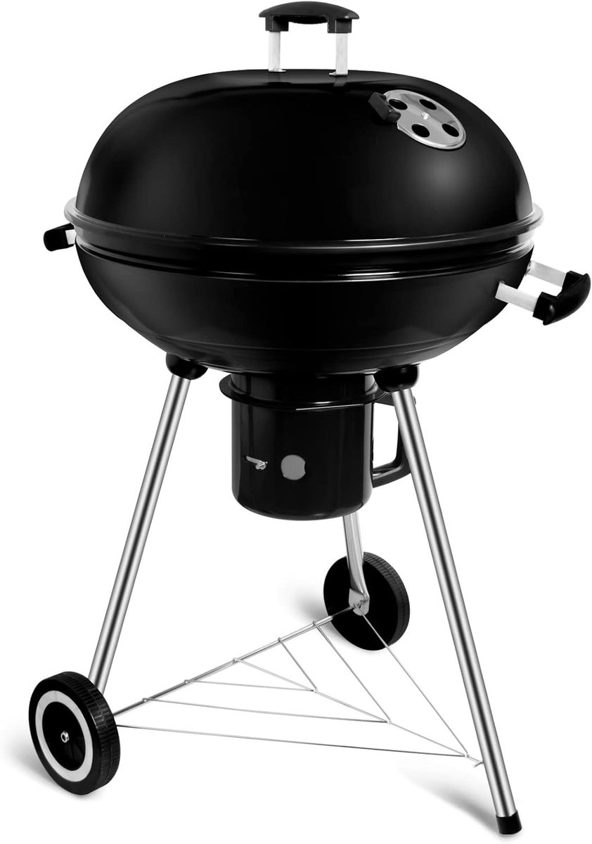Kogelbarbecue - Zwart - 57 cm - Houtskool Grill met Deksel - Voor Tuin en Terras