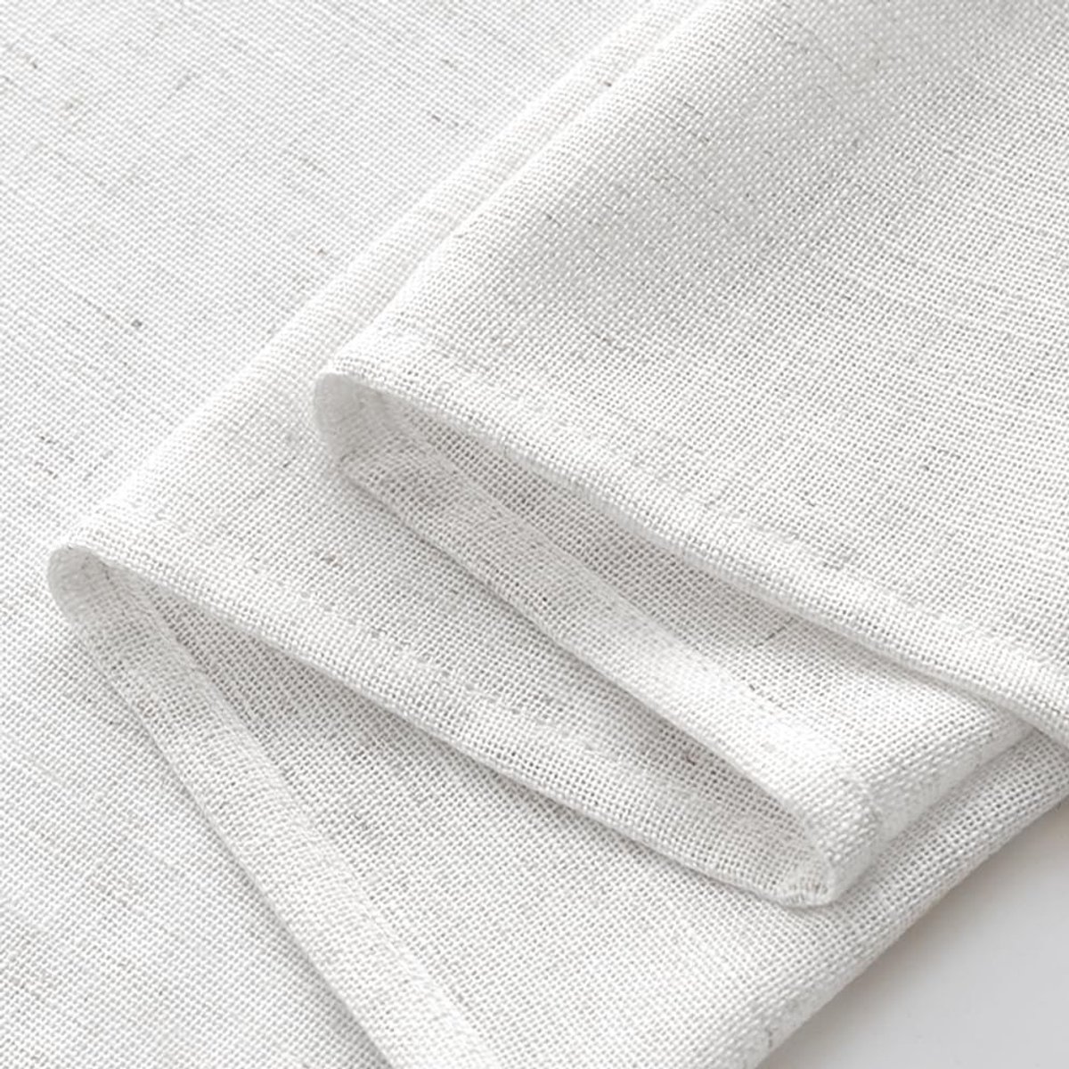 Vitrages kant en klaar plooiband - Zuiver wit - 140 x 225 cm - Semi-transparant - Voor woonkamer en slaapkamer