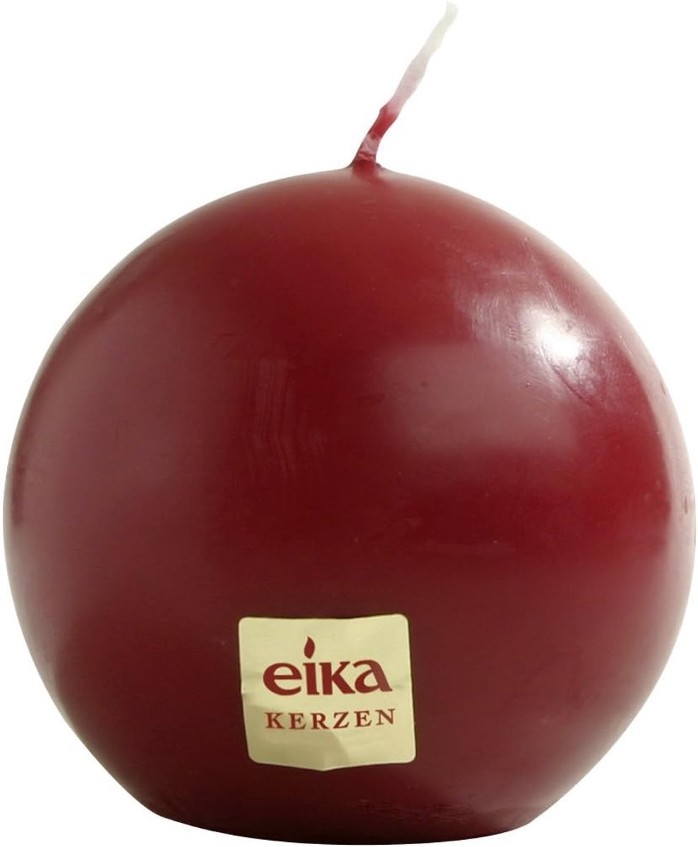 Eika Ball Candle Burgundy, Paraffin Wax, 7x7x7cm - ShopVlot