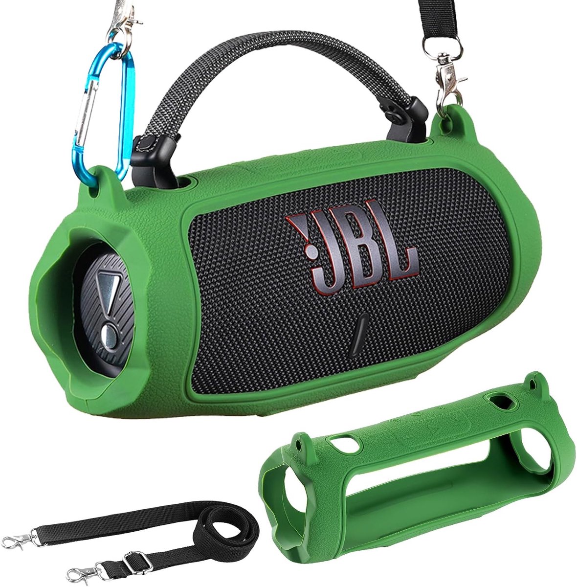 Siliconen case voor JBL Charge 6 - Groen - Met schouderband - Gemakkelijk transporteren - ShopVlot