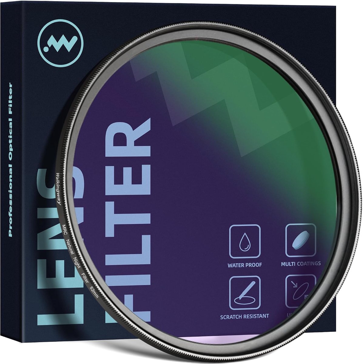 Nachtfilter 77mm - optisch nano-gecoat glas - vermindert lichtvervuiling - ideaal voor nachtfotografie - ShopVlot