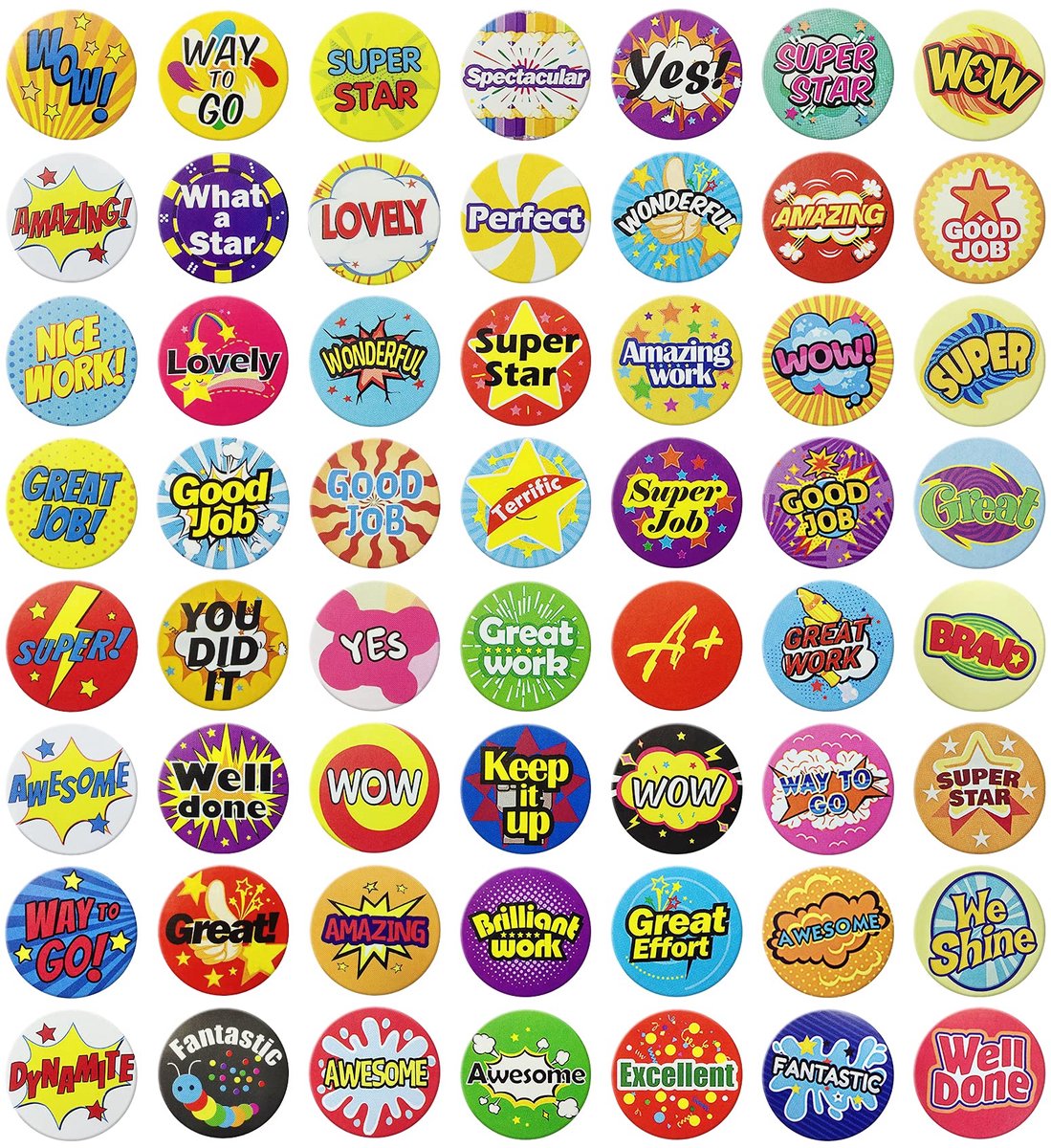 Beloningsstickers voor kinderen - 56 ontwerpen - 1 inch motiverende stickers - ideaal voor zindelijkheidstraining - ShopVlot
