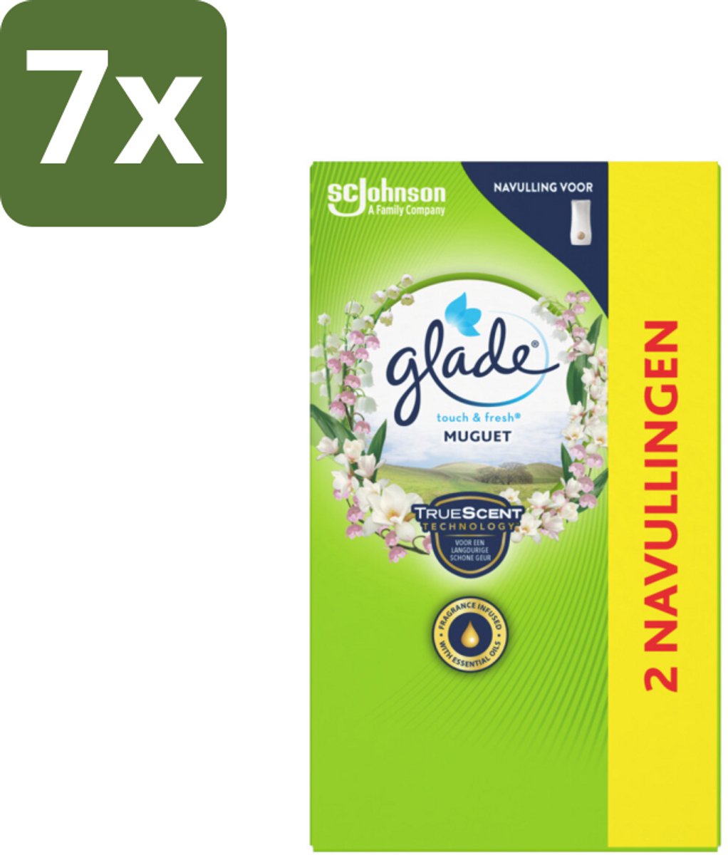 Glade - Touch & Fresh Navulling - Lelietje-van-dalen - 2 × 10 ml - Bulkverpakking - 7 stuks