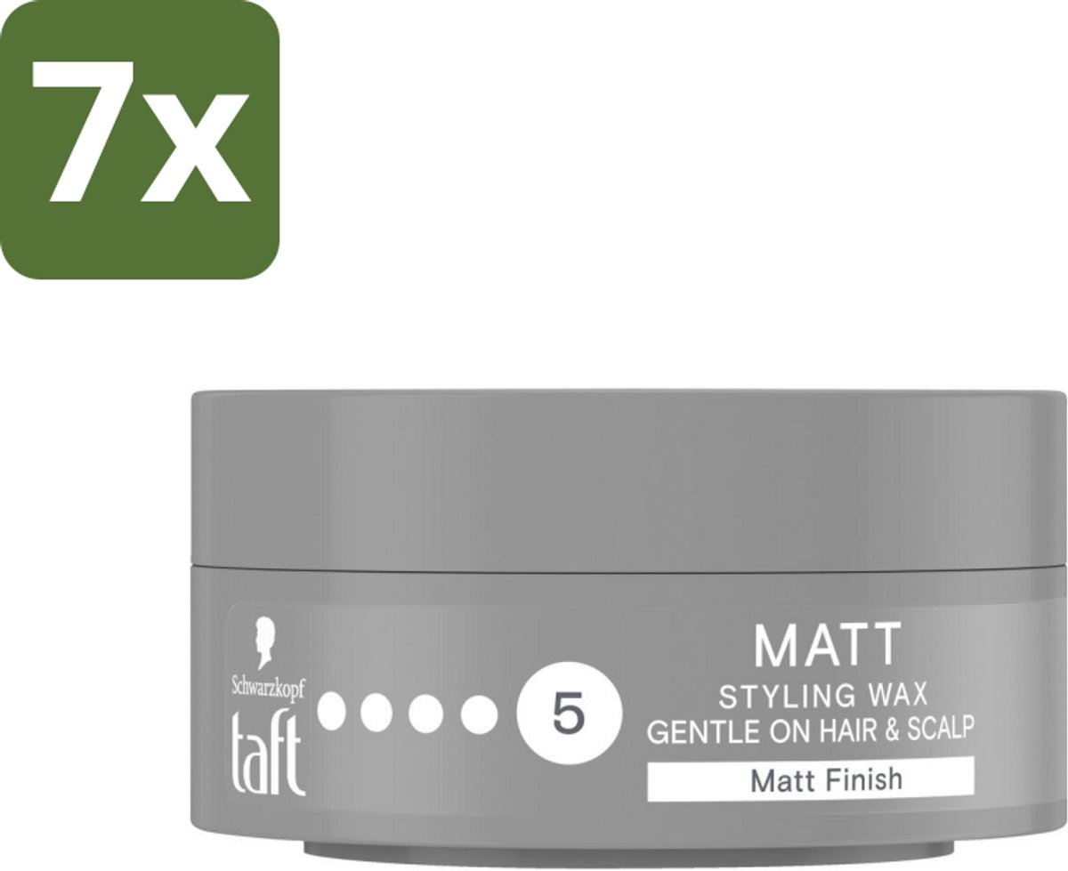 Taft - Matt 5 - Styling Wax - Matterende finish - 75 ml - Bulkverpakking - 7 stuks