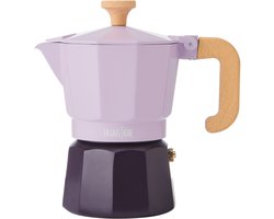 La Cafetière Venice aluminium espressomachine voor 3 kopjes - paars tweekleurig