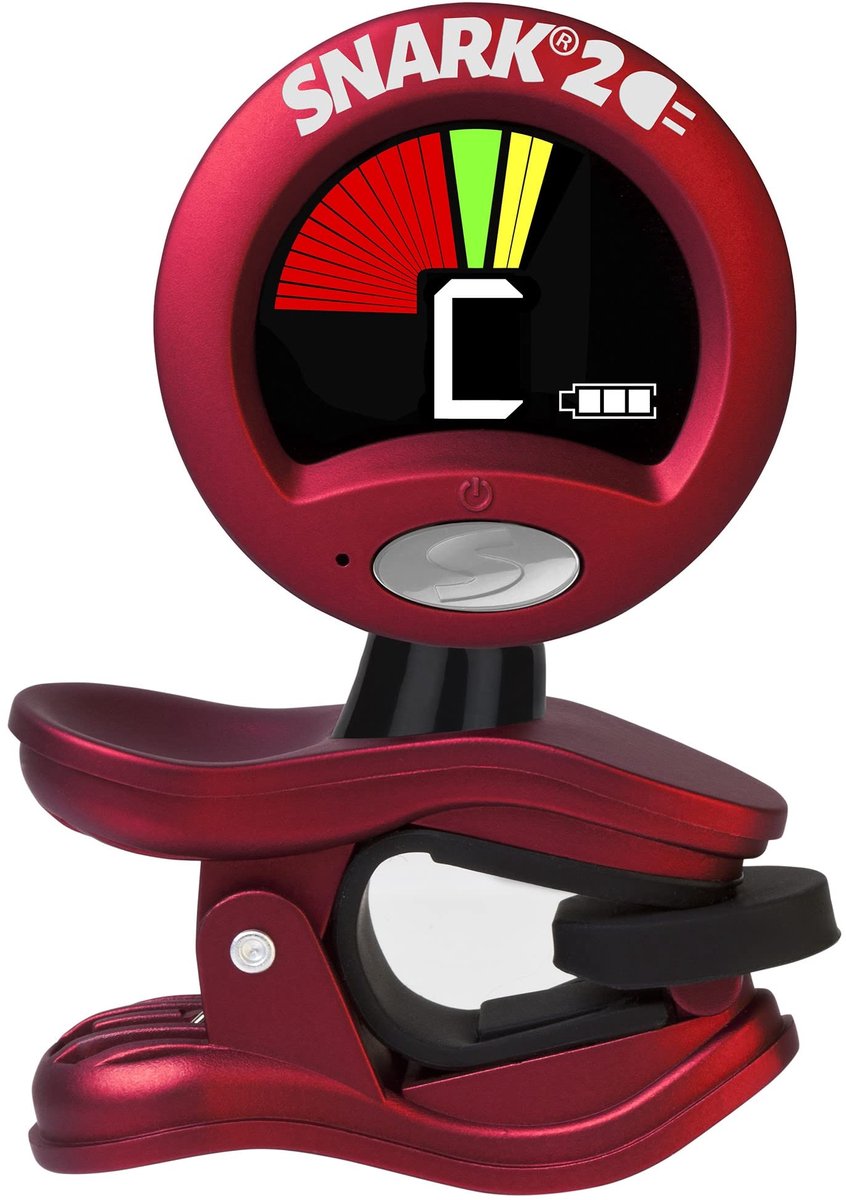 Tuner voor alle instrumenten - Oplaadbaar - Rood - Extra helder display en roterend scherm - ShopVlot