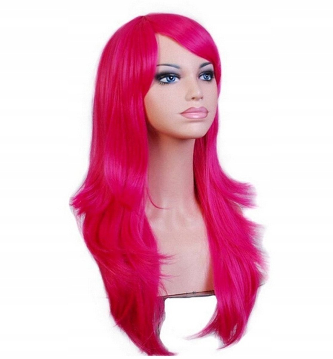 Cosplay Pruik 70cm Lang Anime Manga Donkerroze