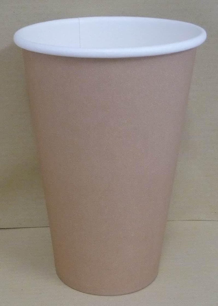 Kartonnen bekers 17,5 cl - kraftpapier - biologisch afbreekbaar - ideaal voor feestjes - ShopVlot