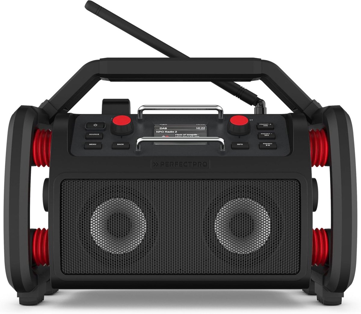 Bouwplaats radio DAB+ en FM - Bluetooth met oplader - Robuuste afwerking - Langdurige draadloze speeltijd - ShopVlot