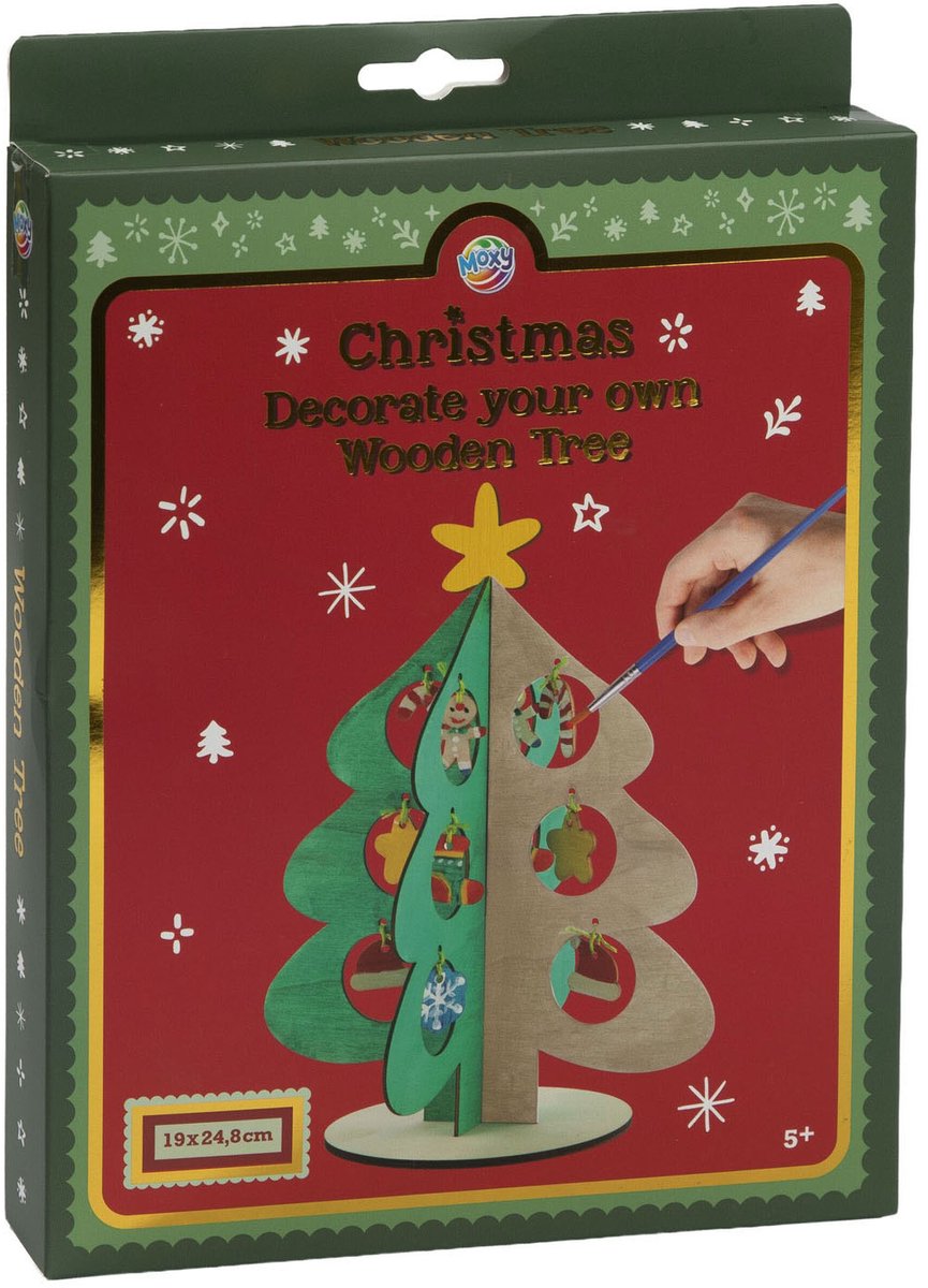Decoreer je Eigen Houten Kerstboom - 24cm