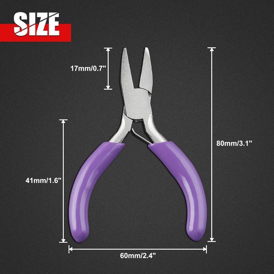 Mini Flat Nose Pliers 7.5cm Duckbill Pliers Mini Pocket Pliers Mini Precision Pliers for Jewelry Making, Wire Bending - ShopVlot van MINI — afbeelding 2