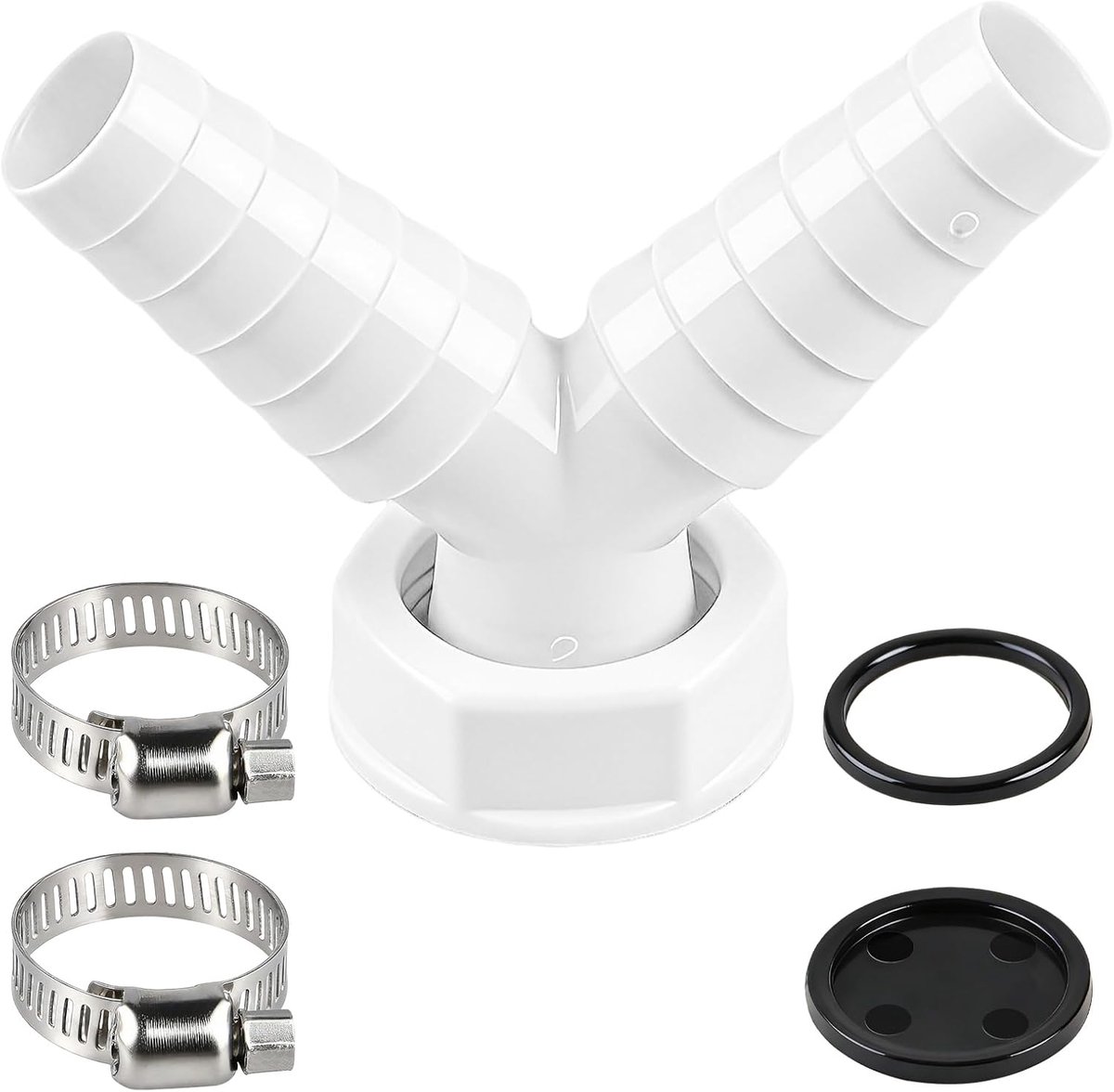 Afvoer wasmachine dubbele aansluiting - 1 inch Y-stuk adapter - eenvoudig te installeren - ShopVlot