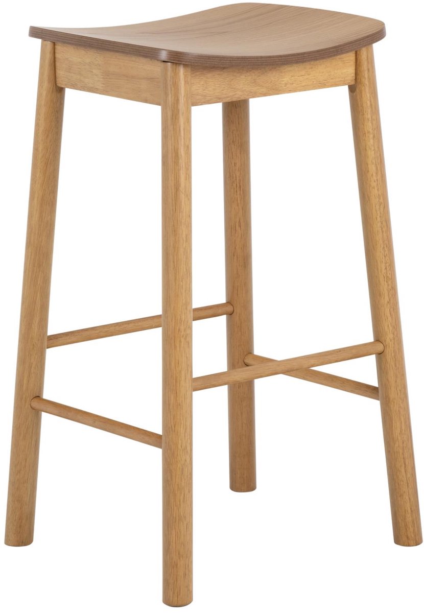 Giga Living Barkruk Utzon - Naturel Hout - Zithoogte 74cm - Set van 2
