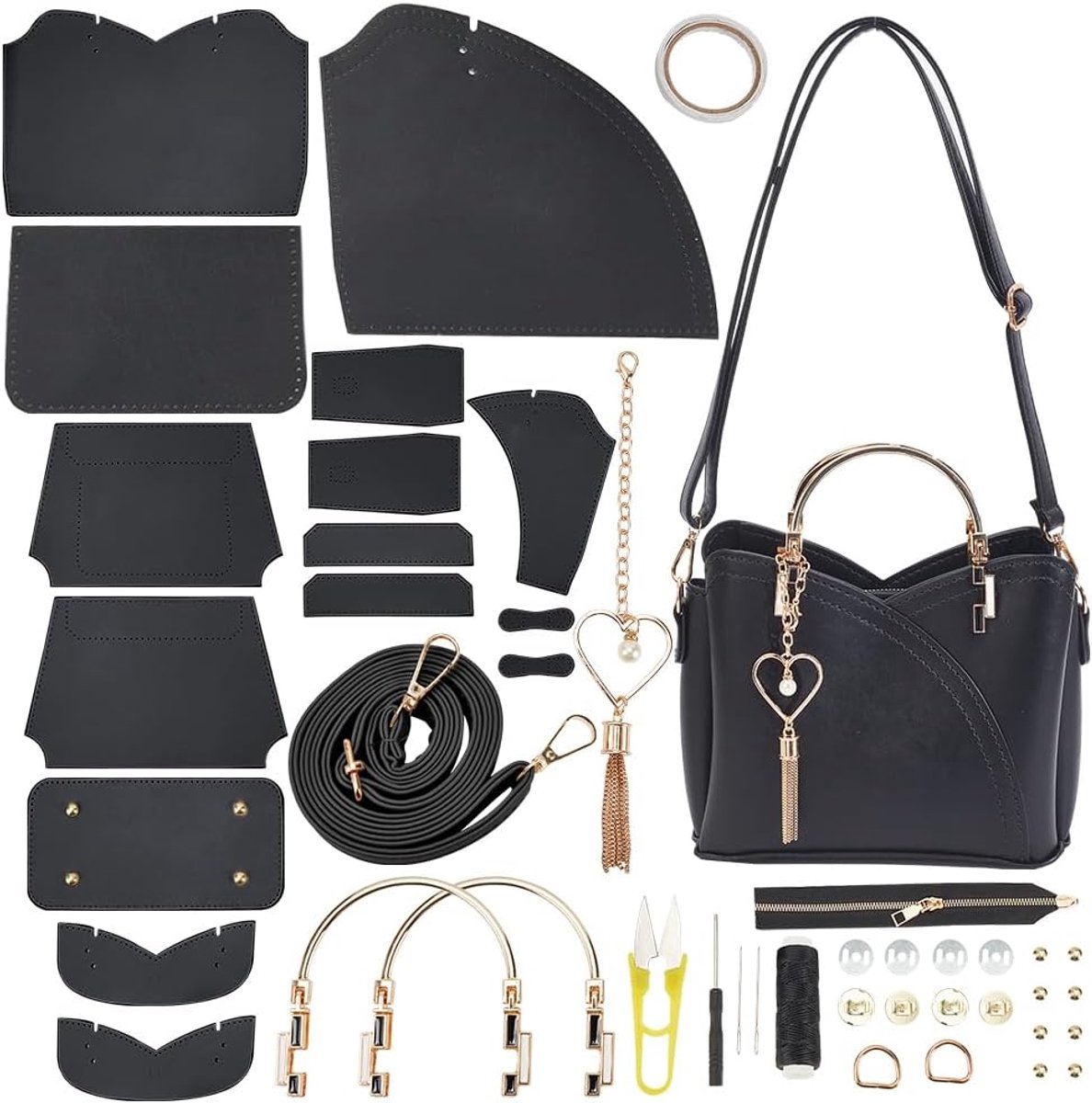 DIY Handtas maken kit - PU leer - complete set voor beginners - maak je eigen handgemaakte tas - ShopVlot