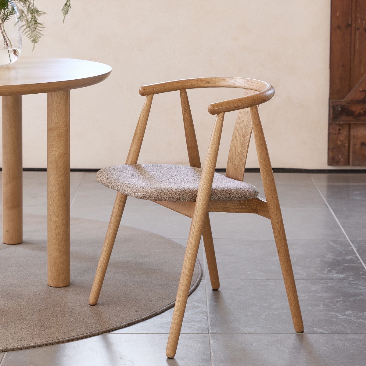 Giga Living Eetkamerstoel Relate - Naturel - Eikenhout & Touw - Set van 2