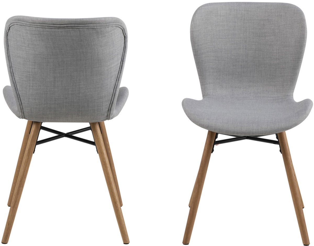 Eetkamerstoel Zaria Lichtgrijs - Giga Living - Set van 2