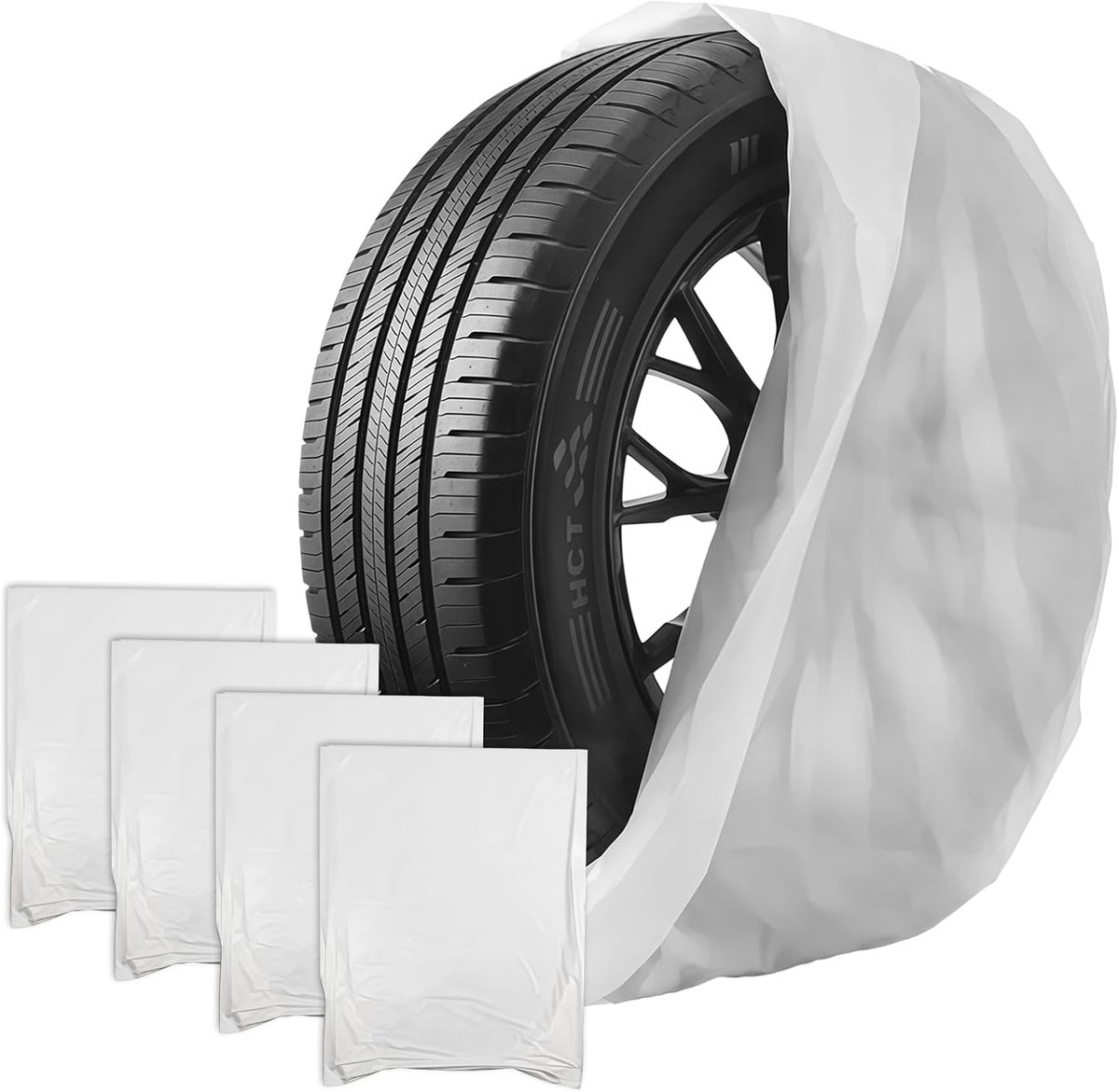 Tire Bags Set van 4 - Waterdichte bandenhoezen - Stofdicht en duurzaam - Ideaal voor bandenopslag - ShopVlot