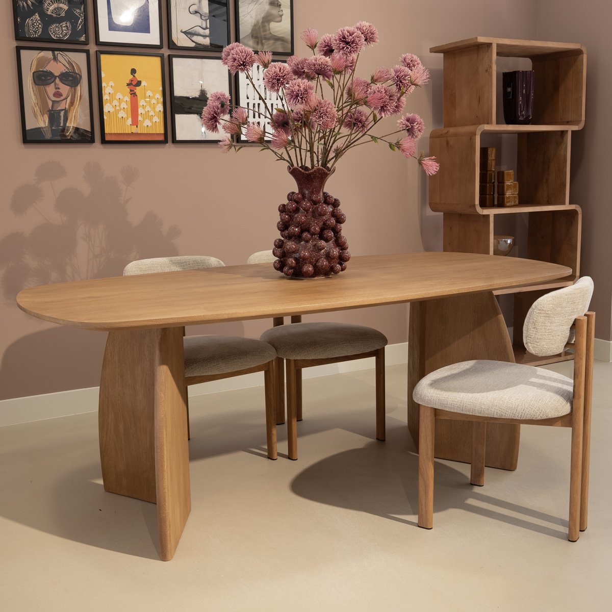 DÉJA Living Eettafel Majada - Deens Ovaal Naturel Mangohout - 300x100x76cm