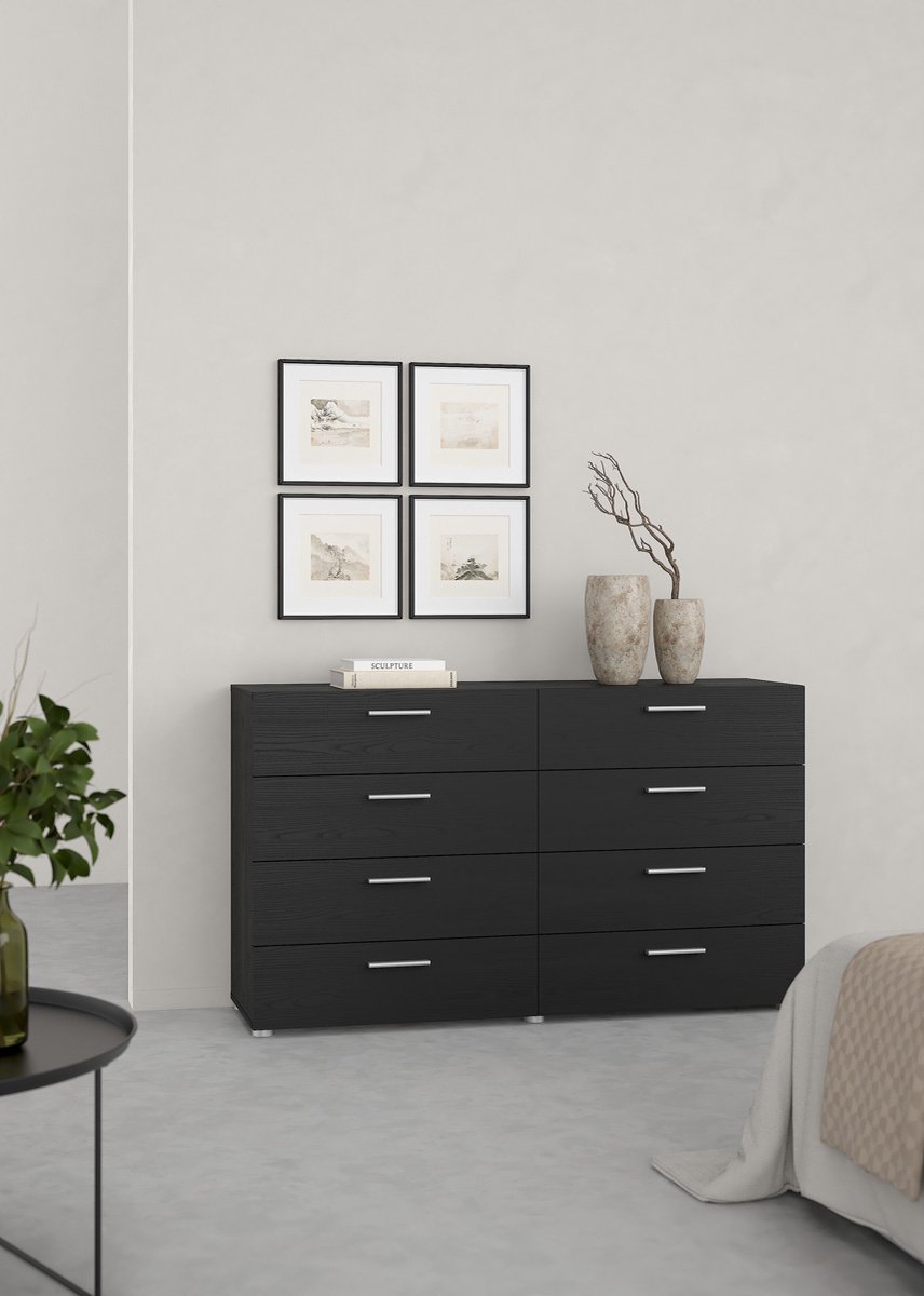 Giga Living Ladekast Pepe - Zwart - 140x40x82cm