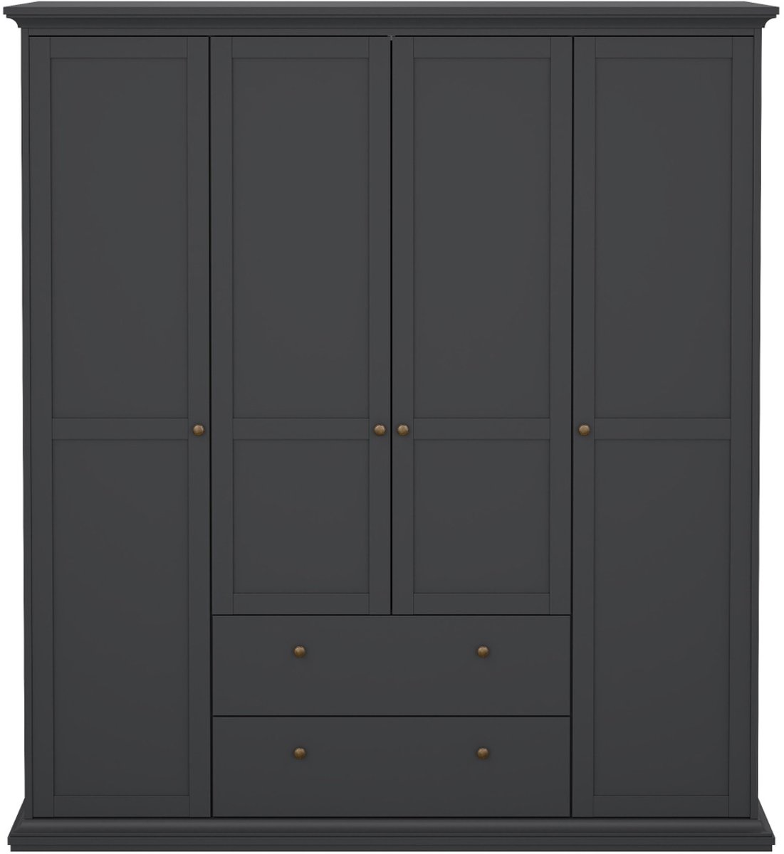 Giga Living Kledingkast Paris - Grijs - 180x200x60cm