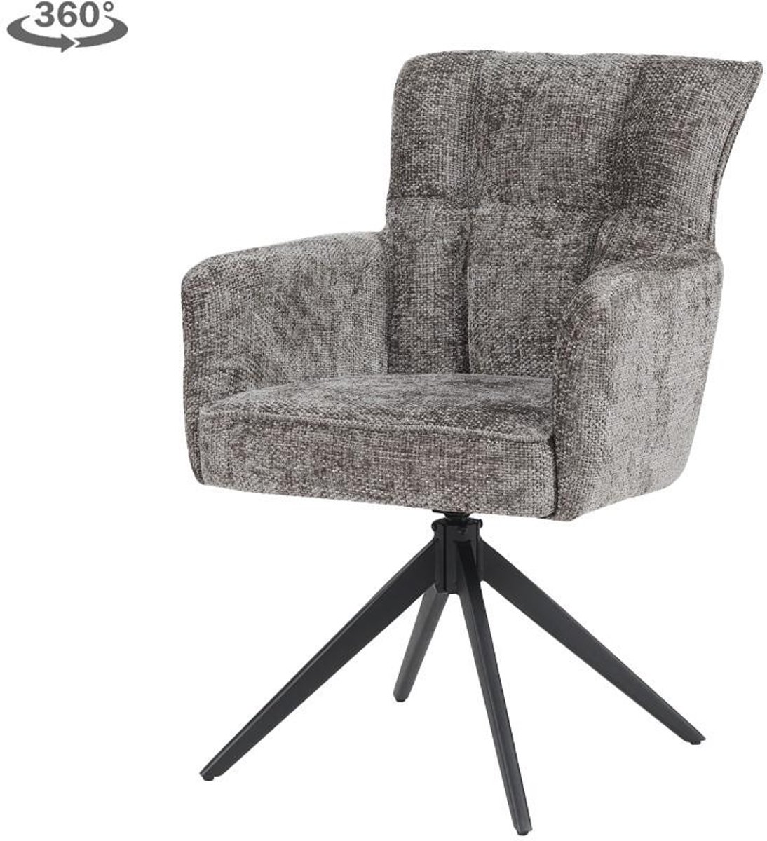Tower Living Armstoel Bardi Haga 16 Charcoal - Set van 2
