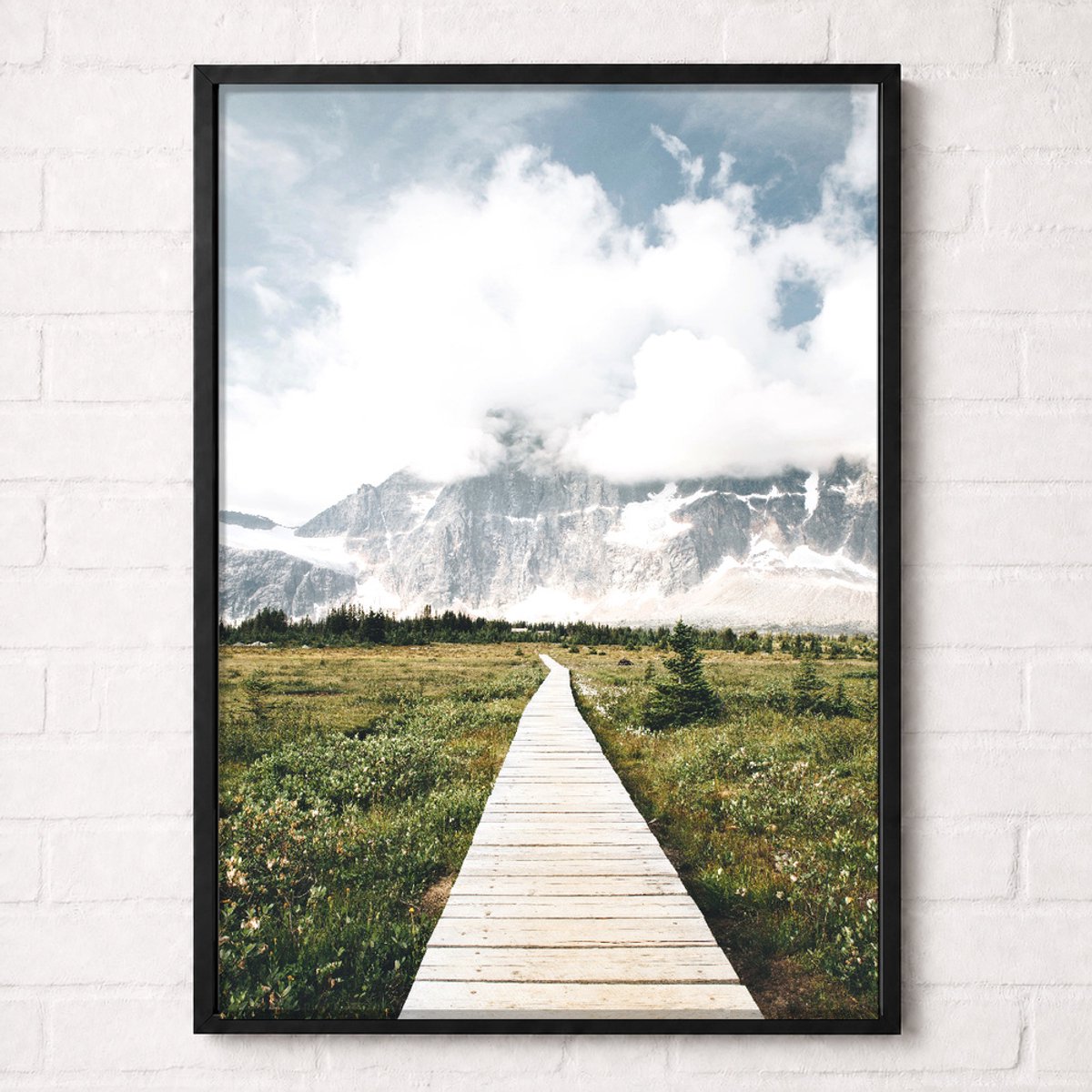 Vlonderpad naar de Bergen Poster - Nature Path Collection - Natuur Posters - A2+ 43,2 x 61 cm