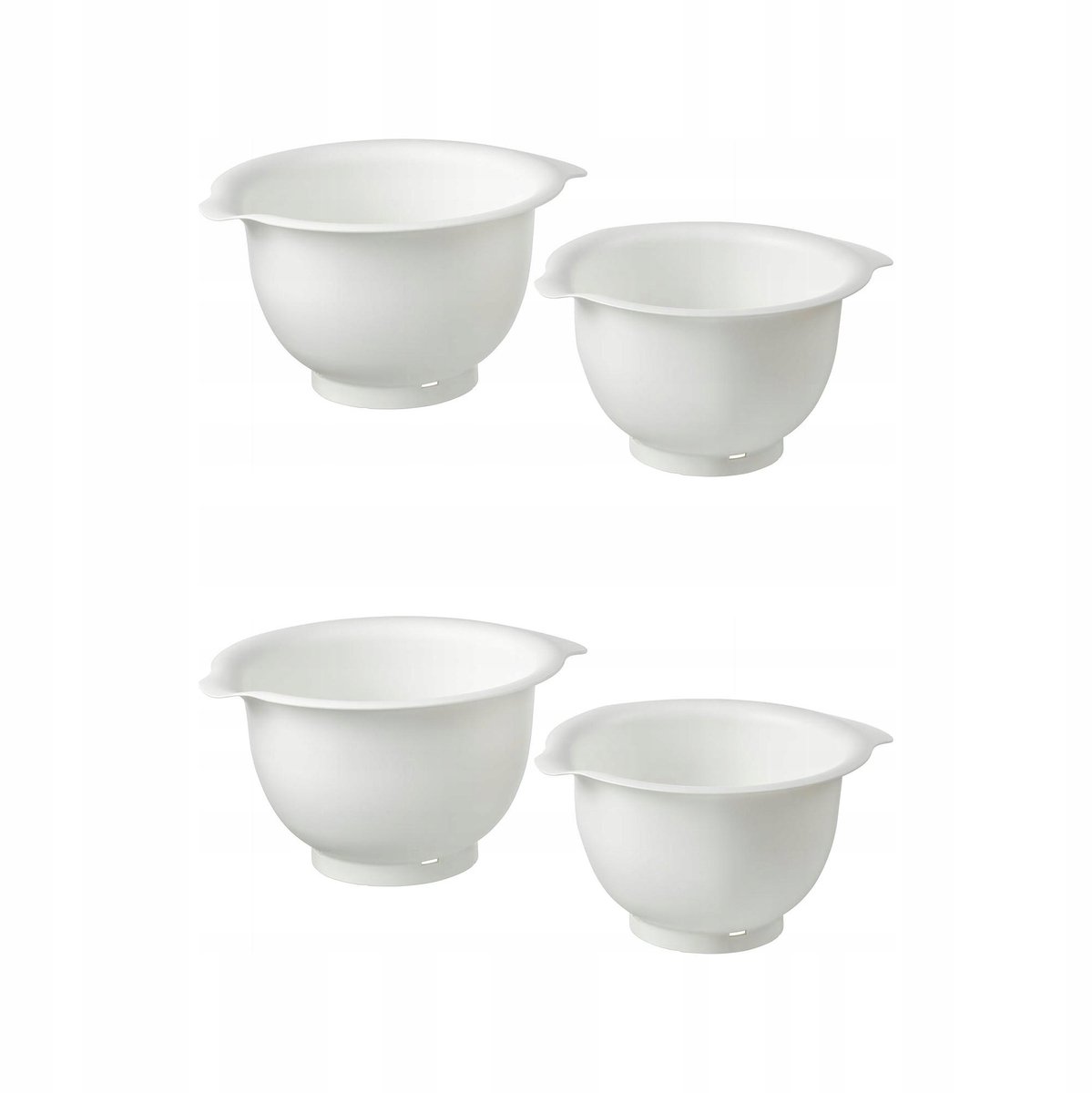 VISPAD Mengkommenset (2 stuks) - Wit, 2,3L & 3,7L