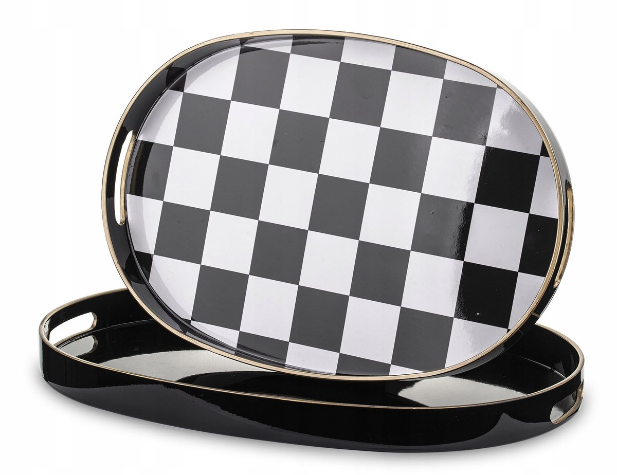 Decoratieve Ovale Dienbladen Set van 2 - Stijlvol en Elegant