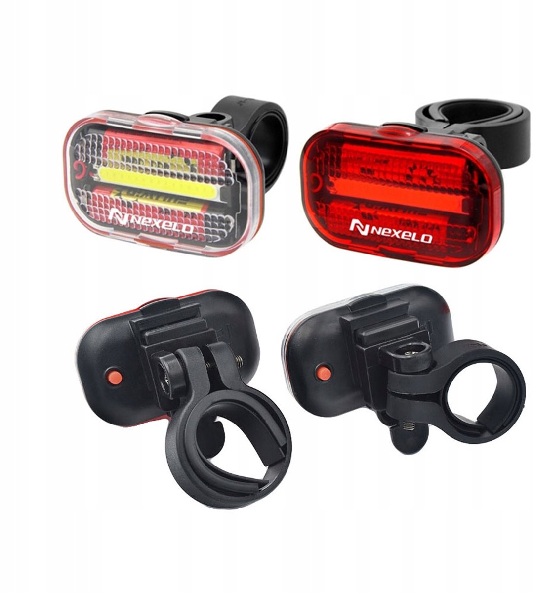 Nexelo Fietsverlichting Set: Voor & Achter LED Lampen