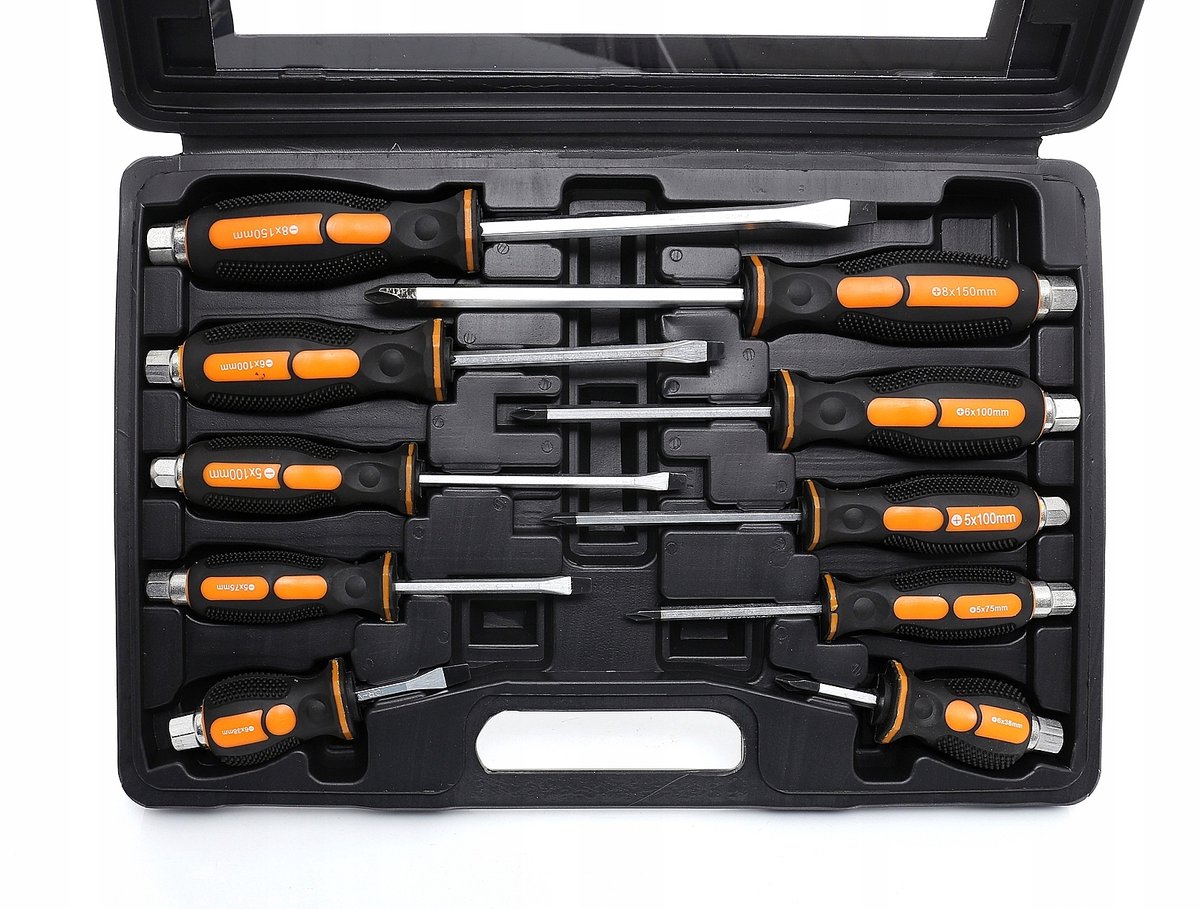 10-delige Slagmoeren Set met Magnetische Tips en Koffer
