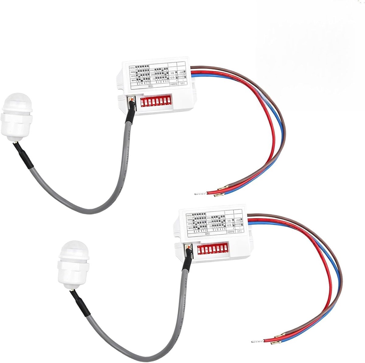 mini infrarood bewegingsmelder 2 stuks - ABS kunststof - plafondmontage - automatische verlichting voor meubels - ShopVlot