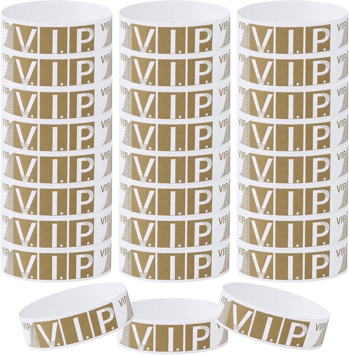 VIP-partyarmbanden 310 stuks - waterdicht kunststof - gouden kleur - ideaal voor evenementen - ShopVlot