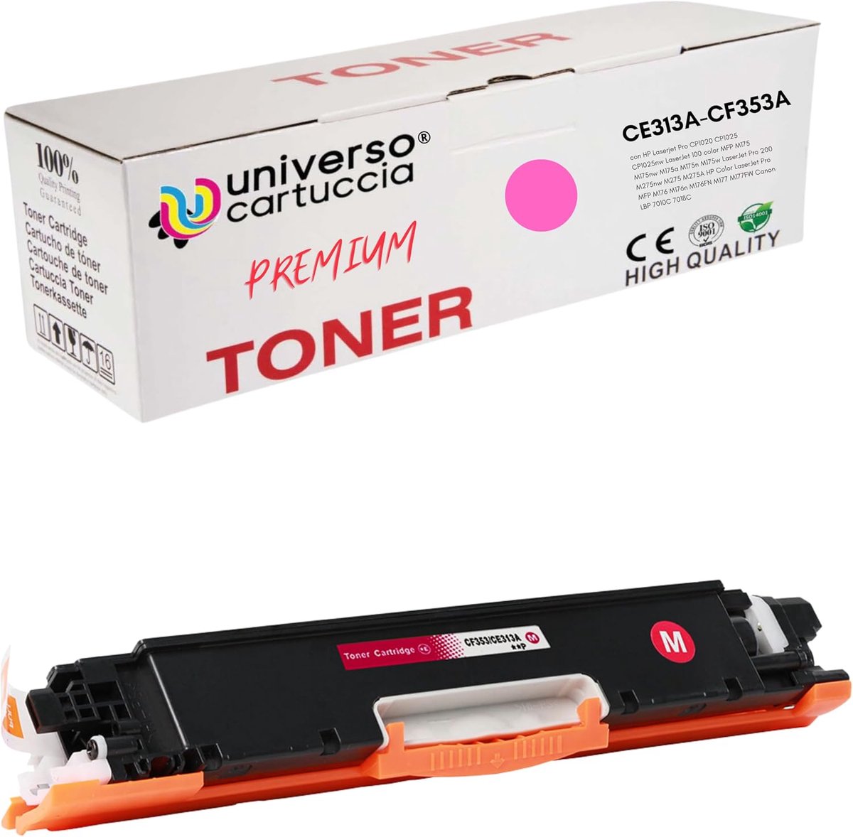 Toner Magenta - Compatibel met HP LJ Pro 100 - Hoogwaardige afdrukkwaliteit - Geschikt voor diverse HP-modellen - ShopVlot