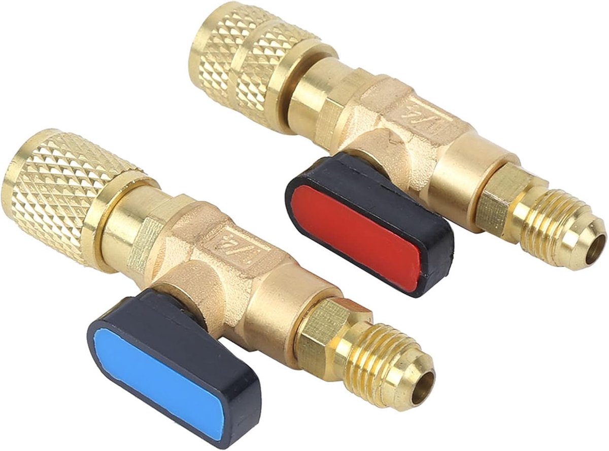 Kogelklep 1/4 inch - Messing en ABS - Hoge kwaliteit - Voor koelmiddelregeling - ShopVlot