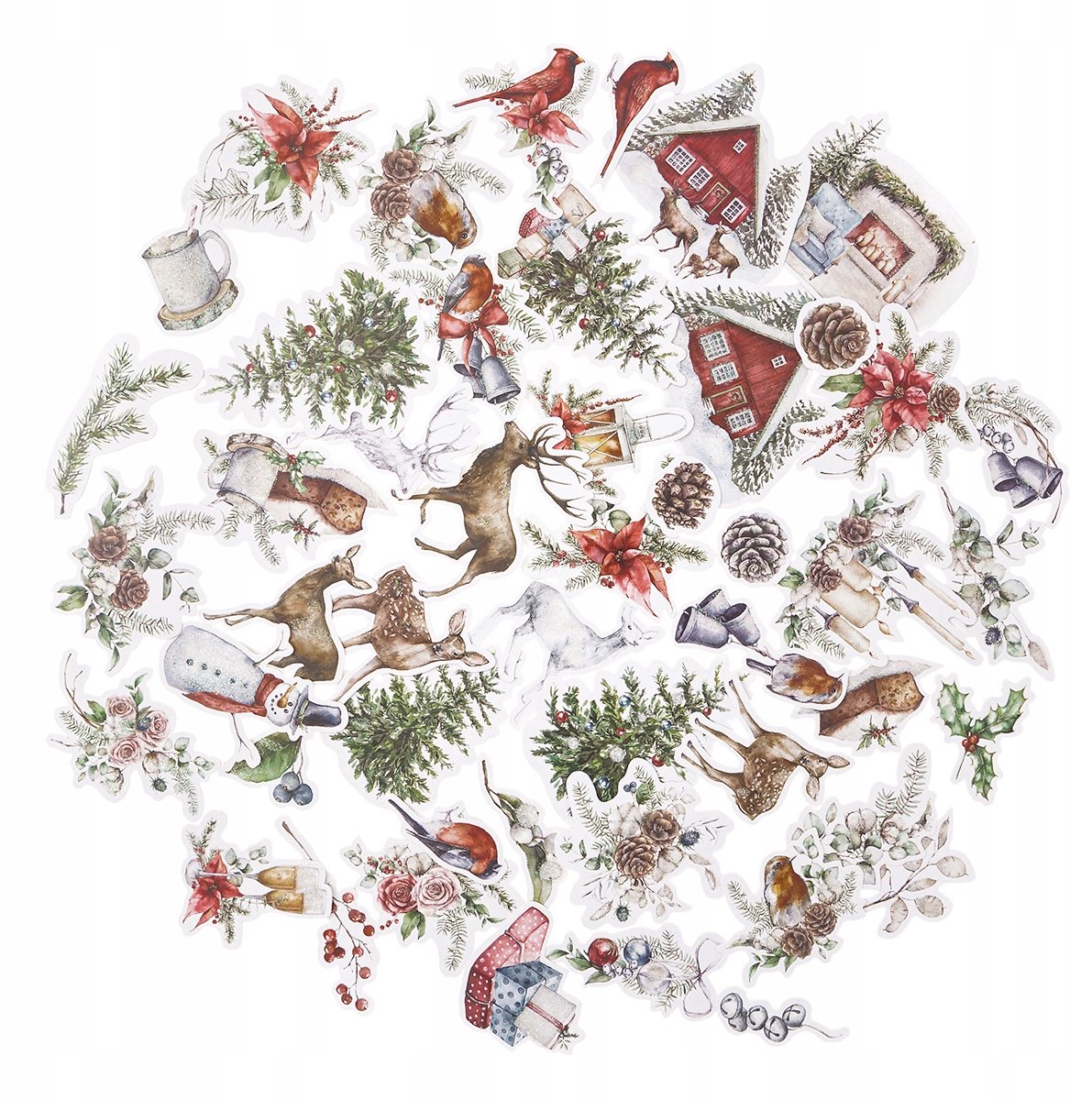 49 Decoratieve Papieren Vormen - Kerst & Winter Thema