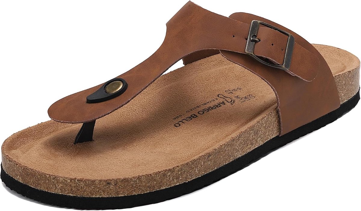ARRIGO BELLO Mens Slides Non-Slip Shower Beach Pool Shoes Summer Open Toe Sandal Soft Slip-On Comfort Quality Fashion - ShopVlot