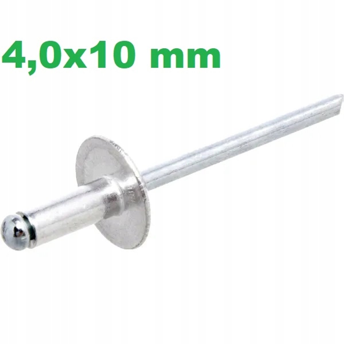 Blindklinknagels Aluminium/Staal, Groot Hoofd, 4x10mm, 50 Stuks