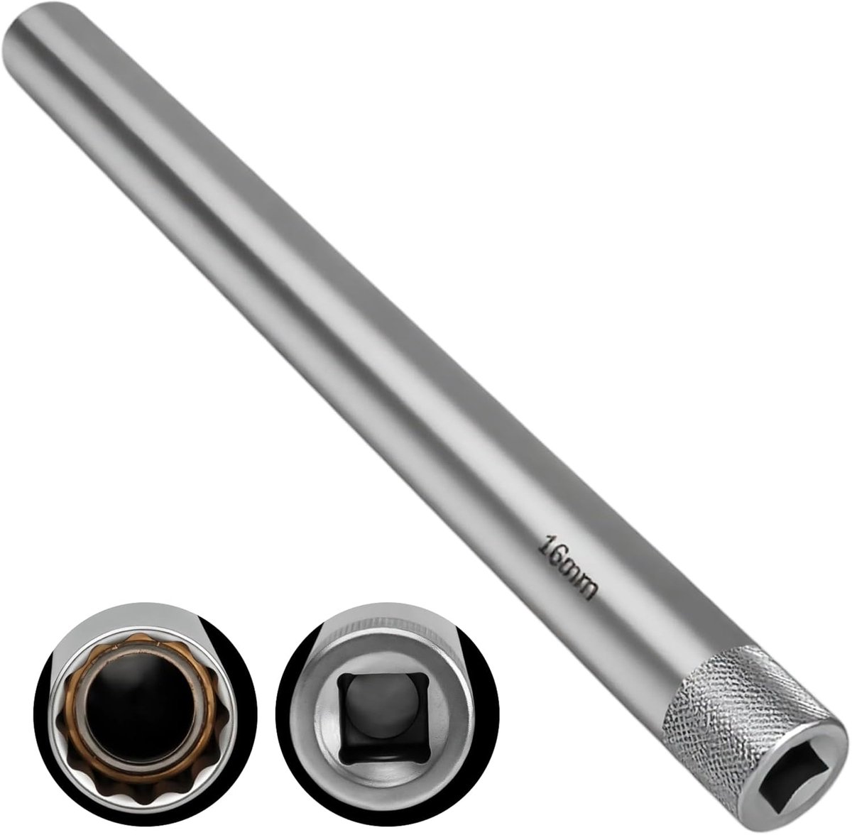 Spark Plug Wrench 16mm 12-Side Long 250mm Chrome-Vanadium Steel For Cars - ShopVlot