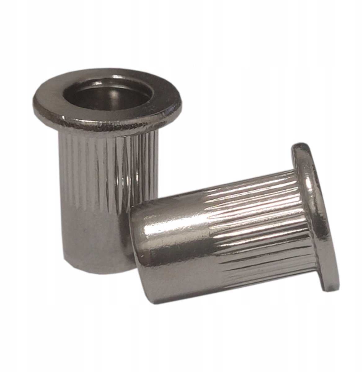 Merkloze RVS blindklinknagels met platte kraag M6 - 100 stuks