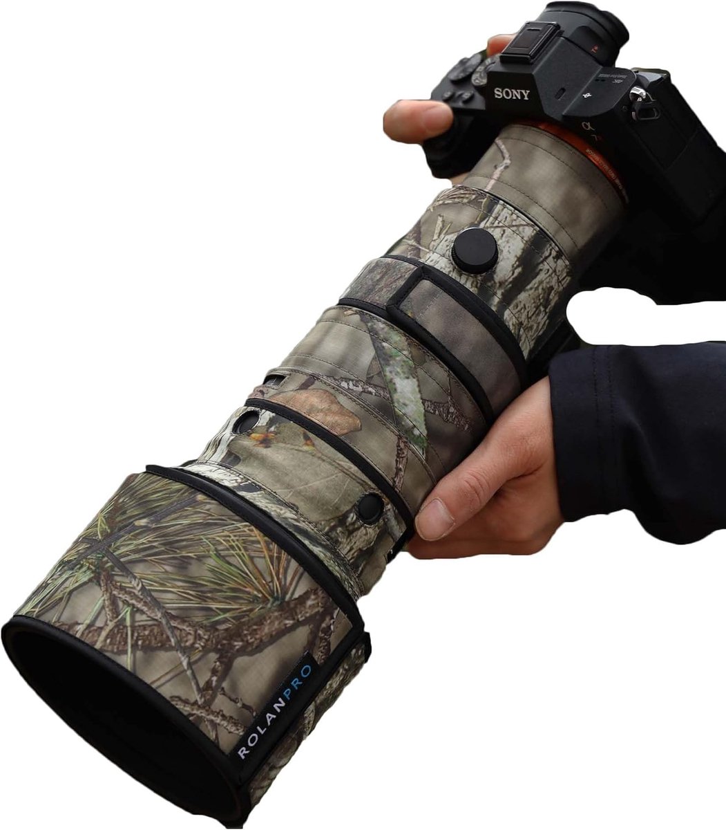 ROLANPRO Camouflage Rain Cover, Waterproof Lens Cover for Sigma 500mmF5.6 DG DN OS Sport E Mount Lens Protective - ShopVlot