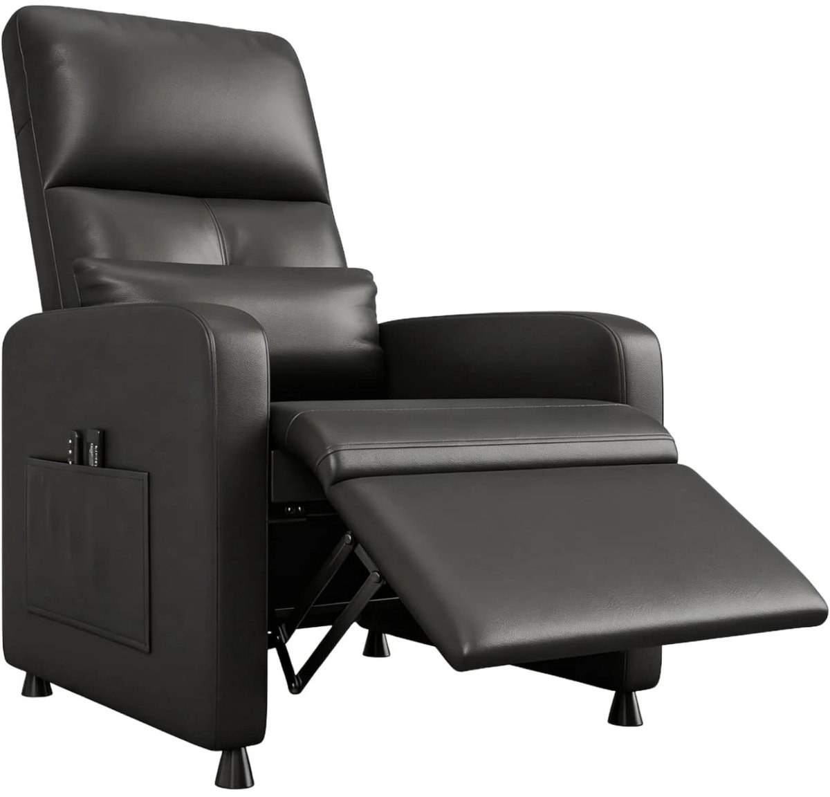 ITRONIQ Elektrische Relaxfauteuil Met Massage & Verwarming - Verstelbaar 105-165° - Voetensteun - Afstandsbediening - Zwart