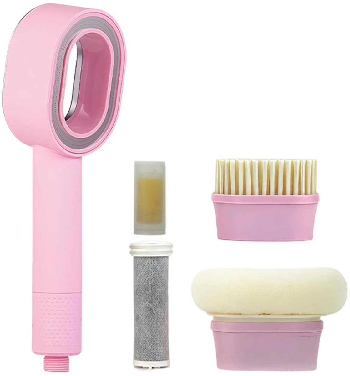 Douchekop kalkfilter - 3-in-1 set - roze - zachte waterstraal - gezonder douchen - ShopVlot