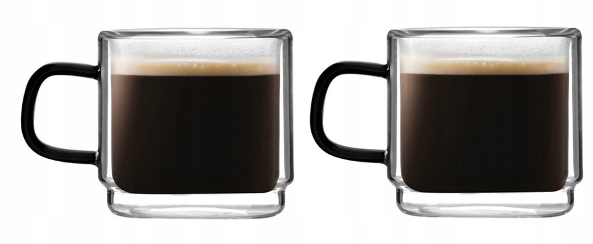 Vialli Design CARBON thermische espressoglazen 80ml (2 stuks)